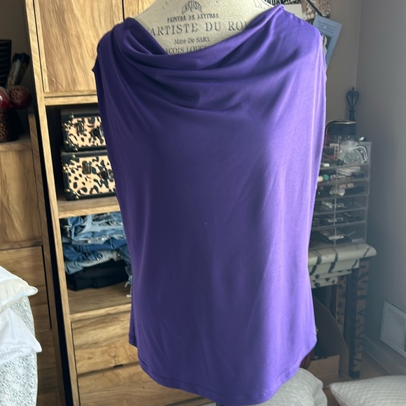 Purple CDW Cowl Neck Blouse - XLP - Picture 1 of 4